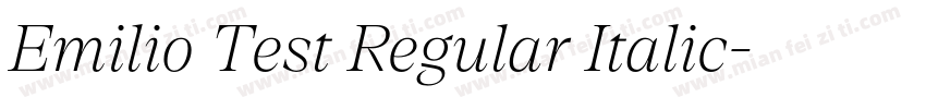 Emilio Test Regular Italic字体转换